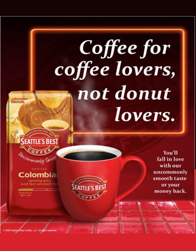 Seattle's Best Coffee Intro print ad – Coffee Lovers