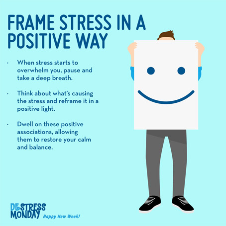 DeStress Monday weekly tips – reframe stress