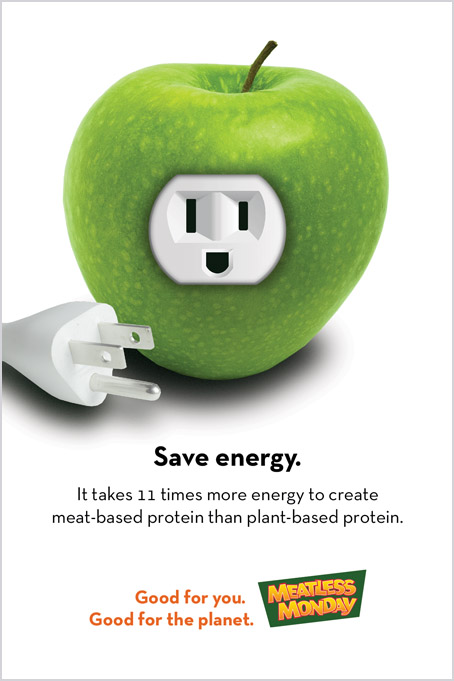 Meatless Monday ad campaign – save energy