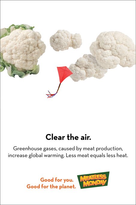 Meatless Monday ad campaign – preserve clean air
