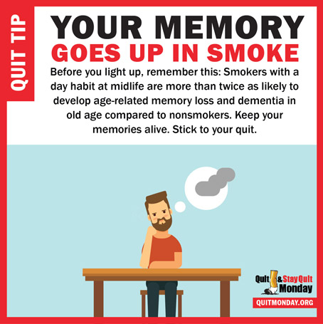 Quit and Stay Quit Monday Tips – memory loss