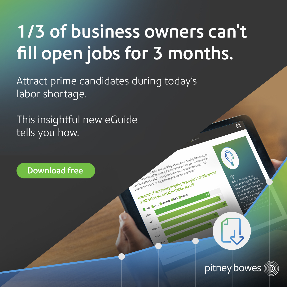 Back to Business campaign for Pitney Bowes Financial Services - social media retarget - Joseph Ehlinger copywriter