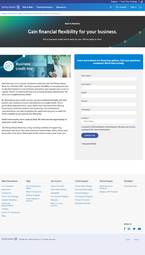 Pitney Bowes Financial Serivces Back to Business Campaign Business Credit Line - Joseph Ehlinger Copywriter